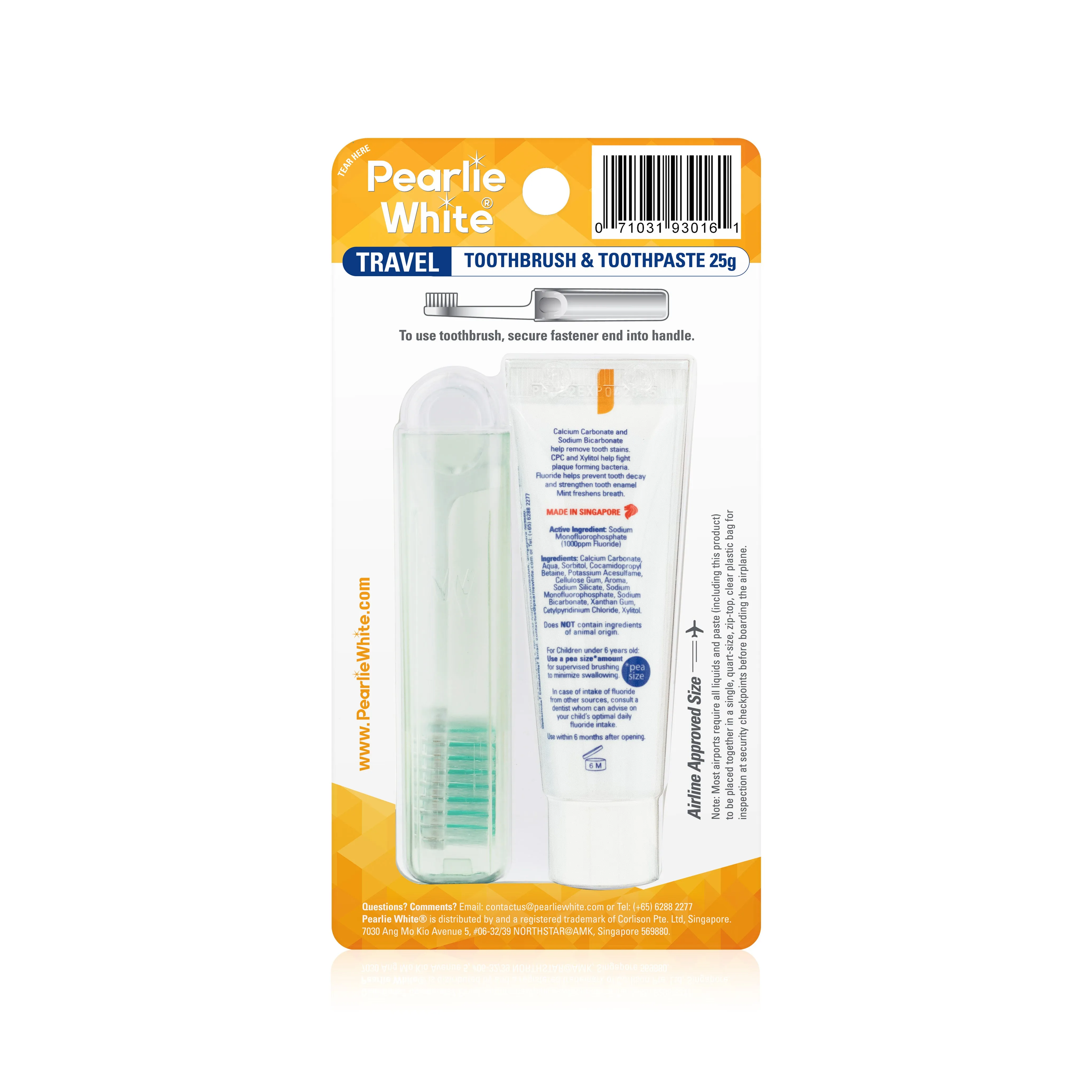 Travel Toothbrush with Premium Toothpaste 25gm