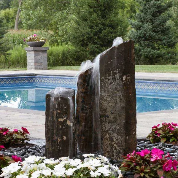Triple Rustic Basalt Fountain Kit Blue Thumb