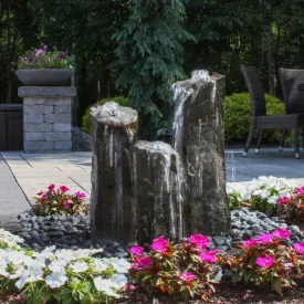 Triple Rustic Basalt Fountain Kit Blue Thumb