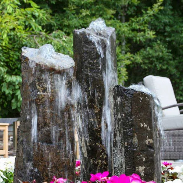 Triple Rustic Basalt Fountain Kit Blue Thumb