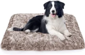 ULIGOTA Dog Bed Crate Pad Plush Soft Dog Crate Bed for Medium Dogs and Cats Washable Anti-Slip Kennel Crate Mats for Sleeping and Anti Anxiety M