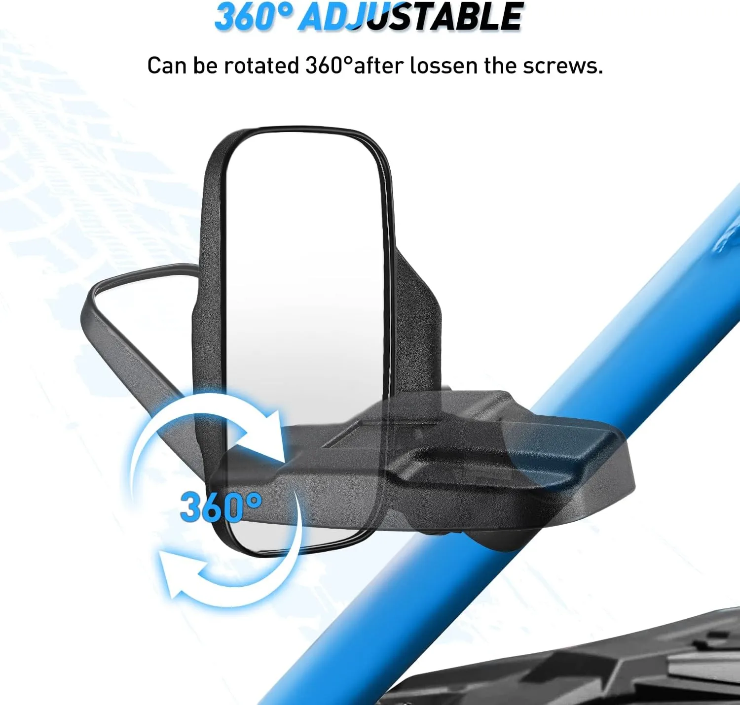 UTV Side Mirrors Universal Fit For 1.6in to 2in Roll Cages