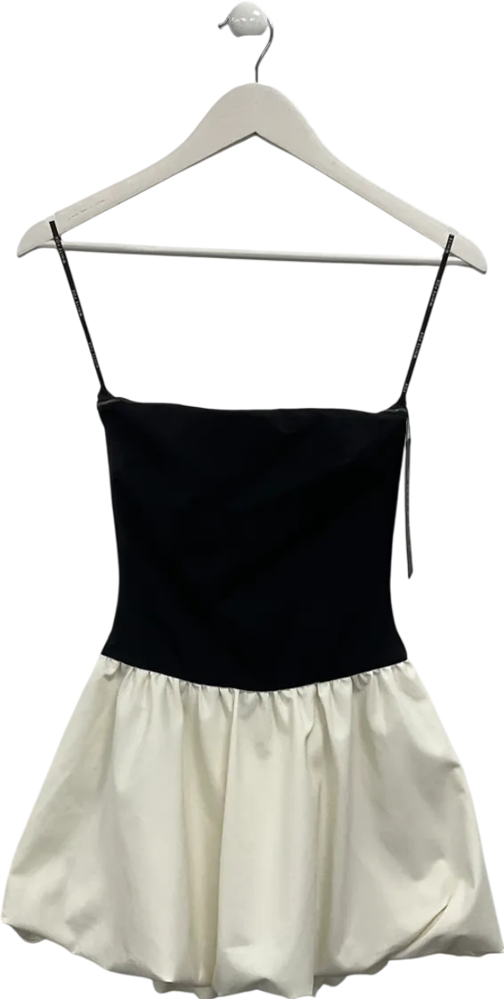 White Fox Black / Ivory  Diamond Dust Mini Dress UK XS
