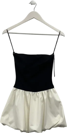 White Fox Black / Ivory  Diamond Dust Mini Dress UK XS