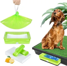 Xfire 30 Pack Pet Loo Liners for Petsafe Dog Potty Pee Pod, Disposable Pet Loo Tray Liner Bags with Absorbent Pads Instant Odor Control Urine Disposal Kit (Lemon)